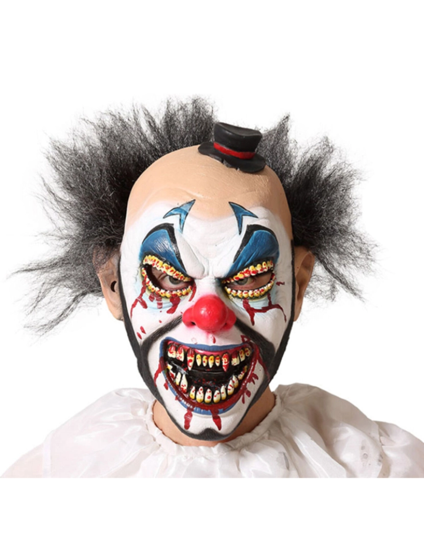 Bigbuy Carnival - Máscara Halloween Palhaço Preto