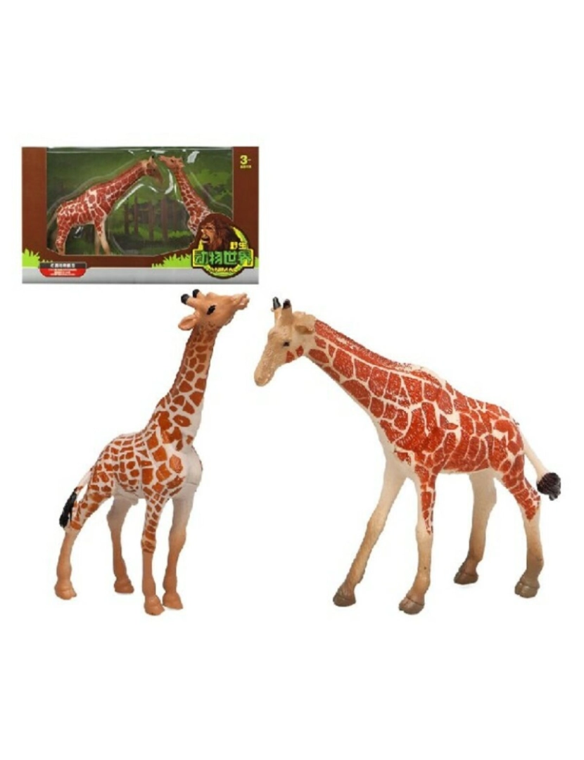 Bigbuy Fun - Conjunto Animais Selvagens Girafa (2 pcs)