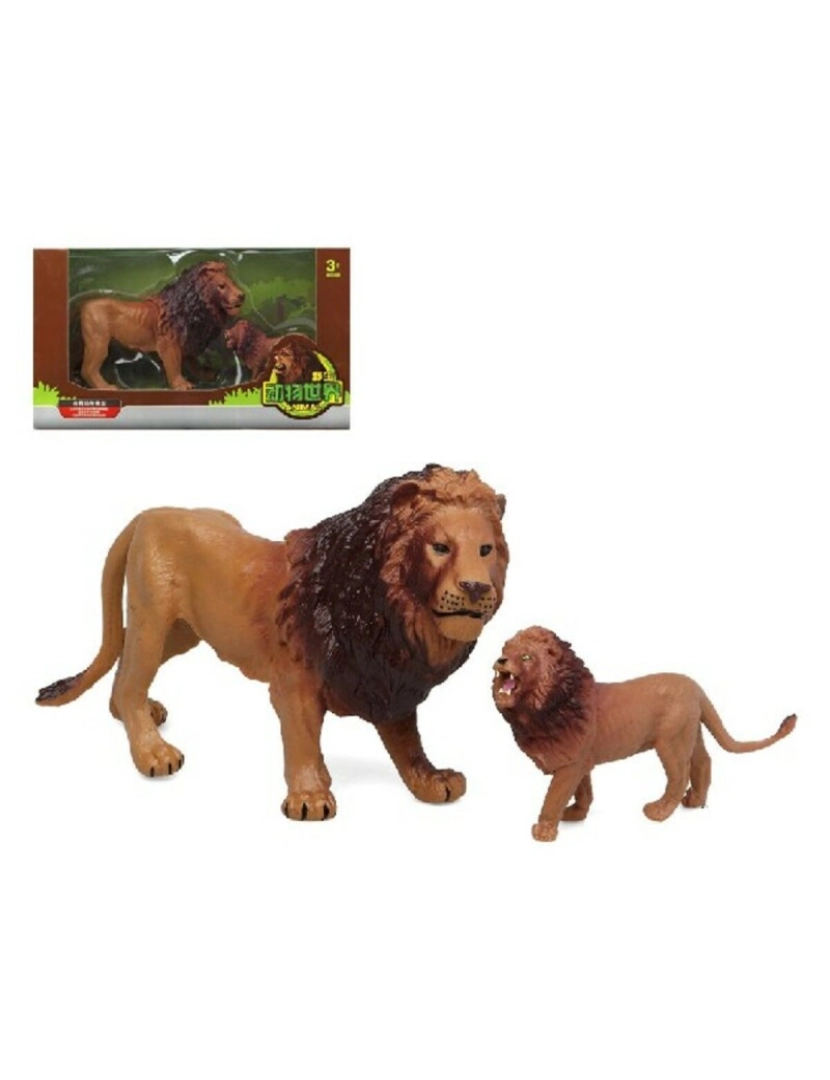 Bigbuy Fun - Conjunto Animais Selvagens Leão (2 pcs)