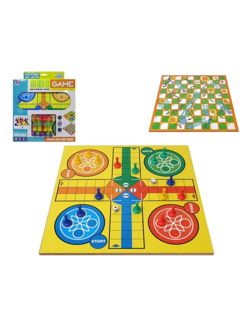 Bigbuy Fun - Tabuleiro de Ludo (35 x 30 cm)