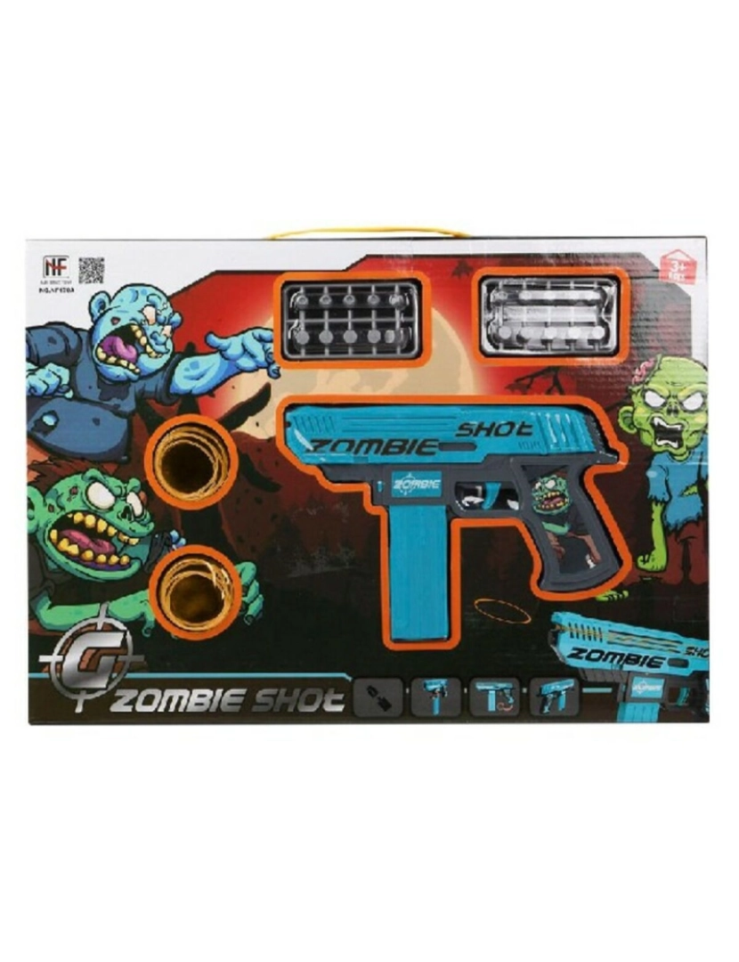 imagem de Playset Zombie Shot Pistola de Dardos Azul 43 x 30 cm (43 x 30 cm)1