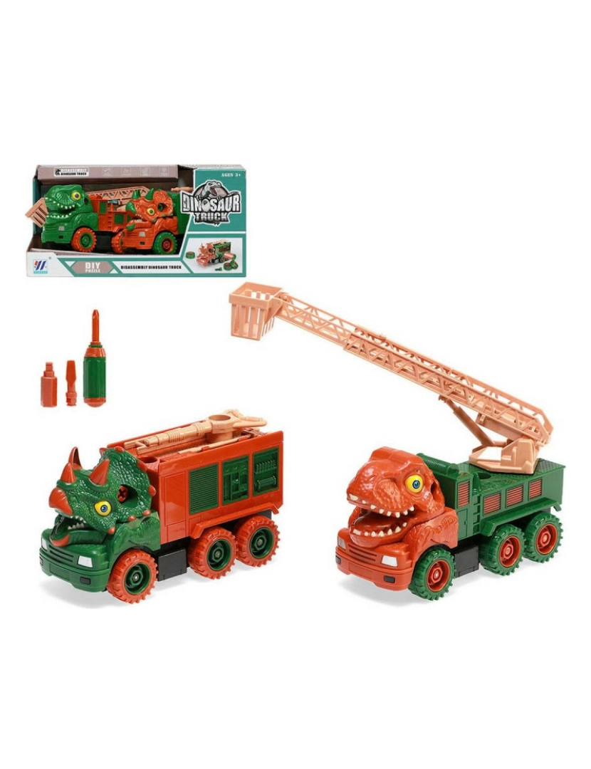 Bigbuy Kids - Veículos de Construção Camião com Grua Dinossauros 31 x 16 cm