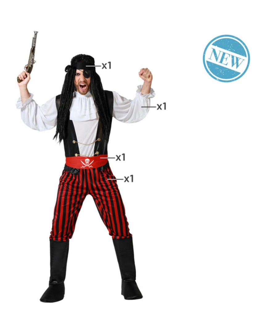 imagem de Fantasia para Adultos Pirata Homem Talla XS/S1