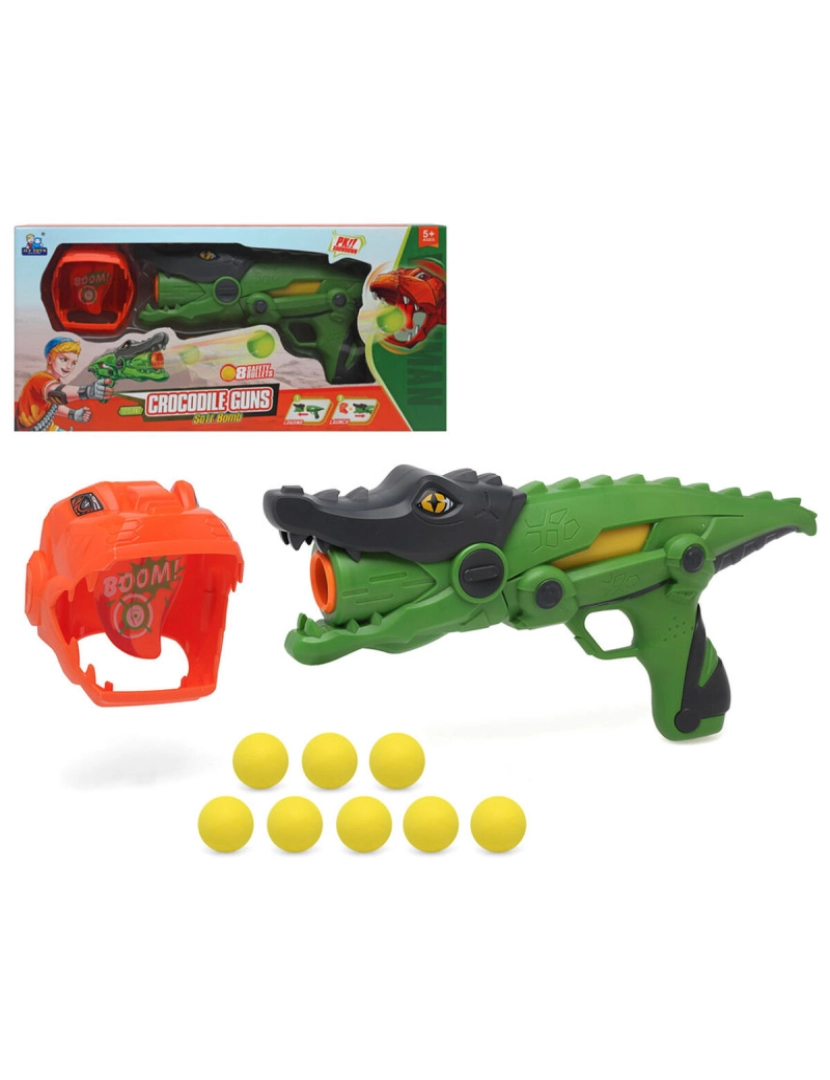Bigbuy Kids - Pistola Lança-bolas Crocodilo