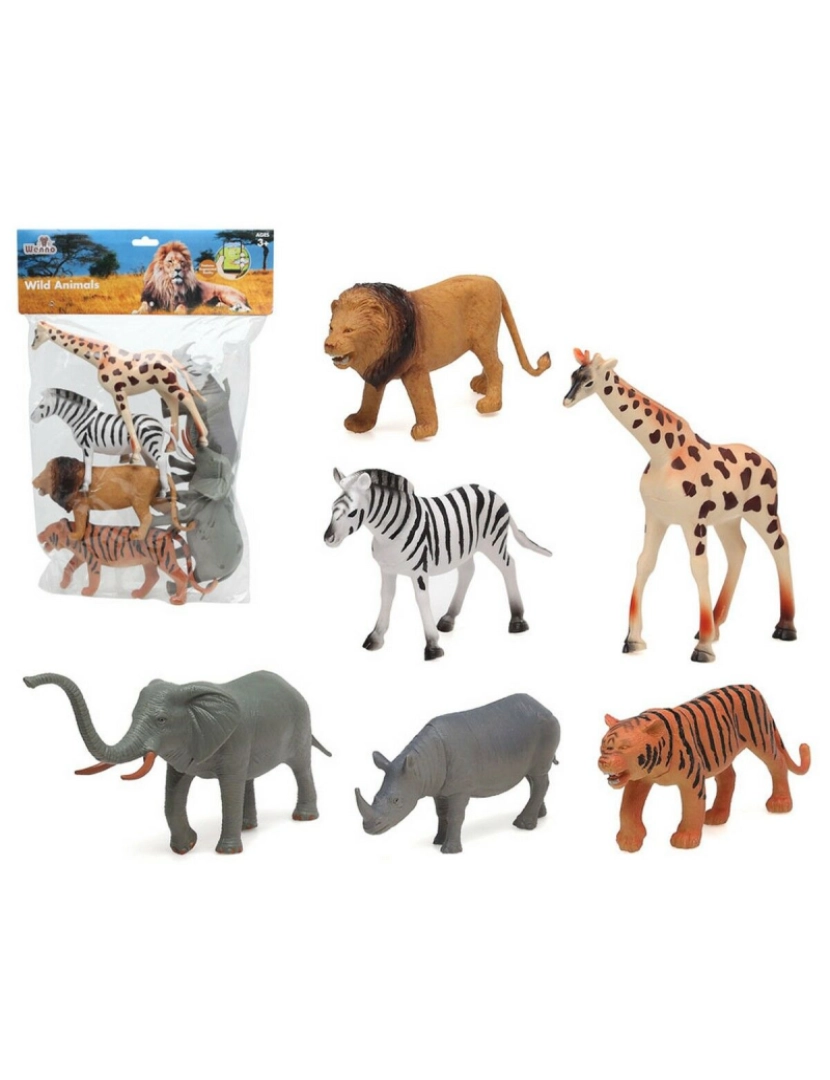 Bigbuy Kids - Conjunto Animais Selvagens 45 x 30 cm