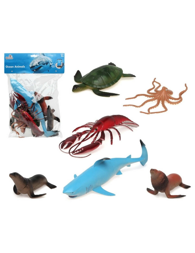 Bigbuy Kids - Conjunto Animais Selvagens Oceano 6 Peças