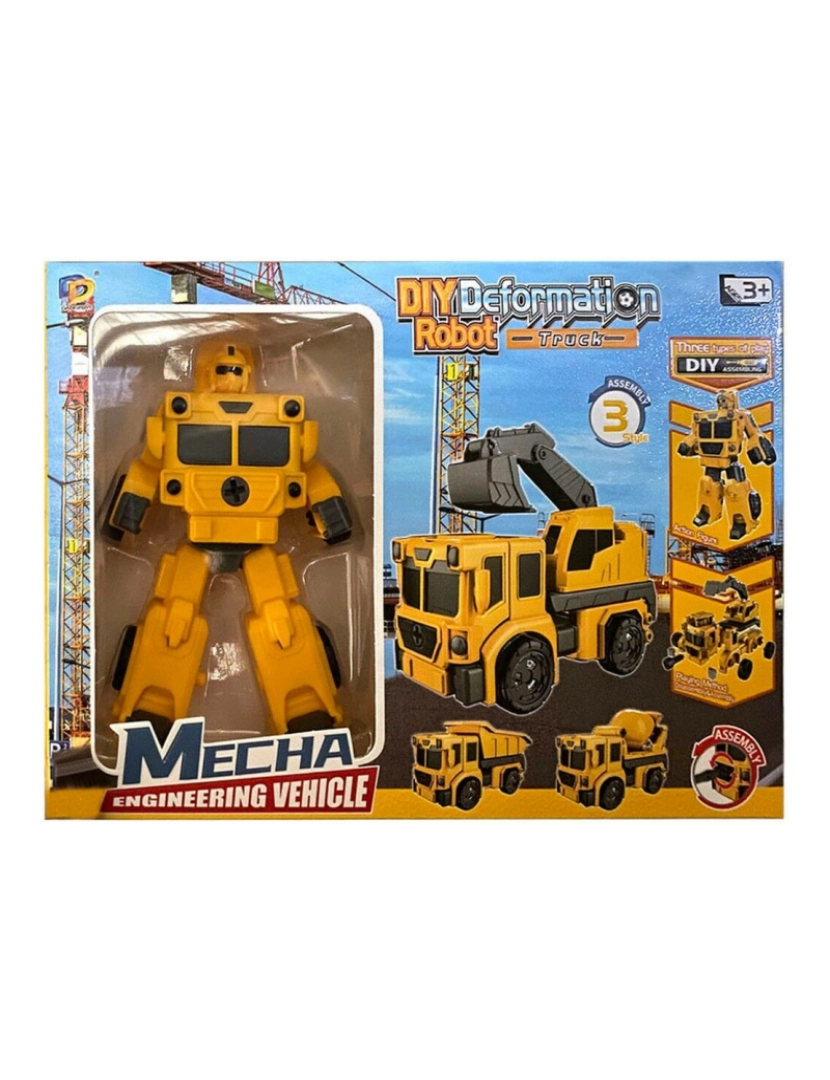 imagem de Transformers Amarelo Robô Veículo 22 x 16 cm1