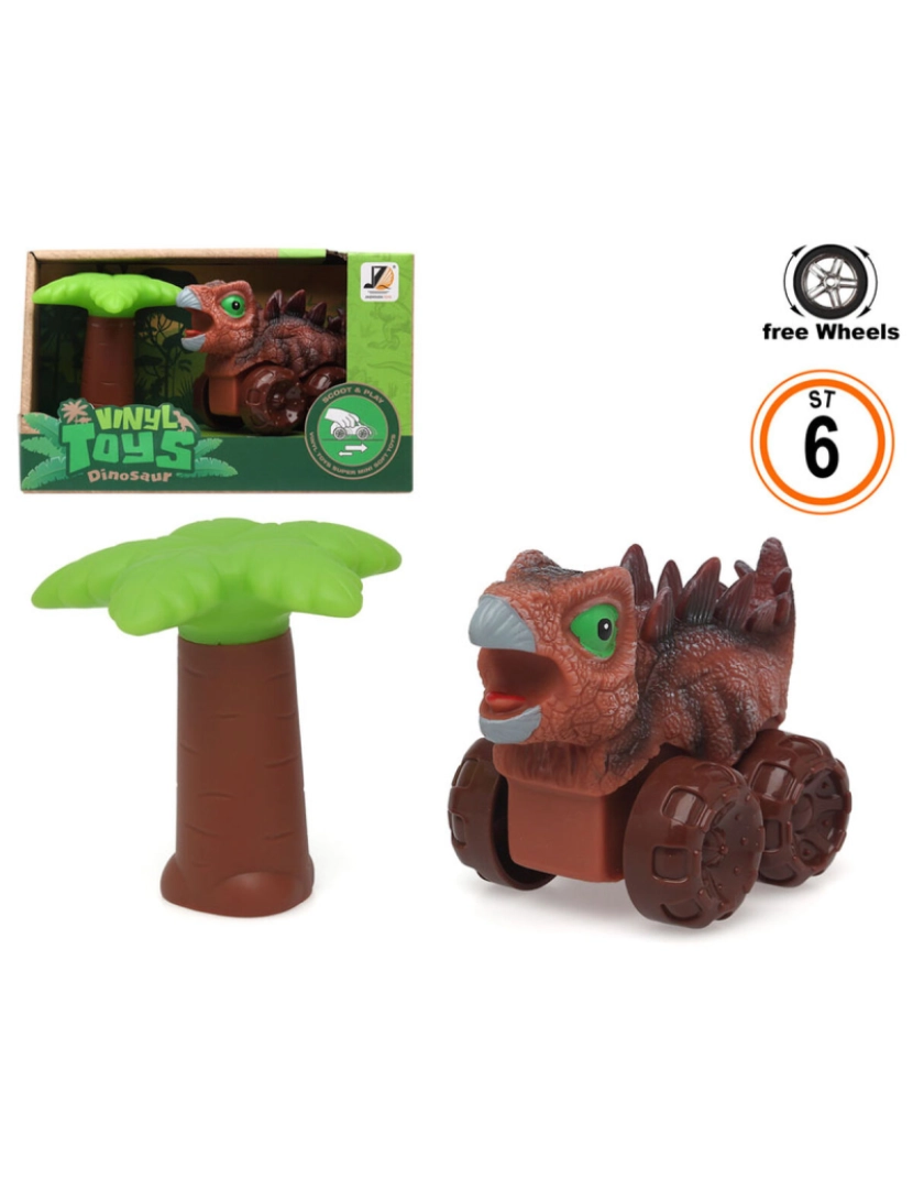 imagem de Carrinho de brincar Dinosaur Series Castanho 20 x 12 cm2