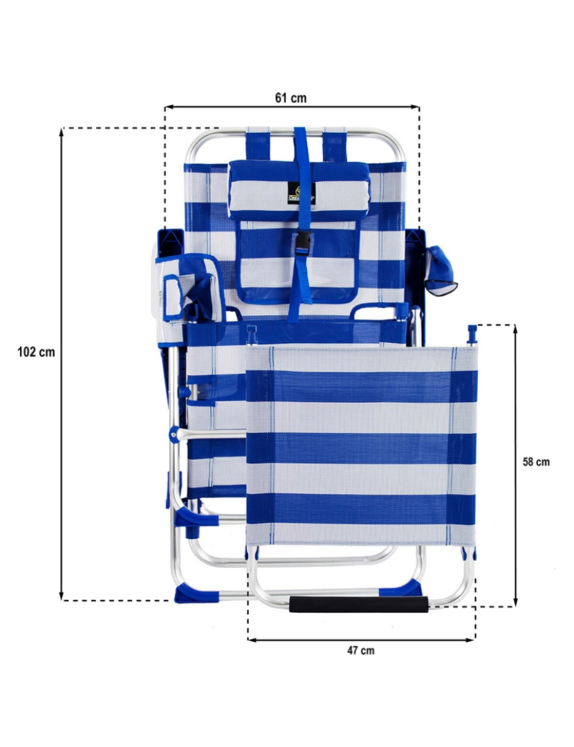 imagem de Ligstoel 108 x 126 x 47 cm Marinheira5