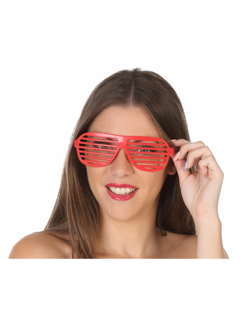 Bigbuy Carnival - Óculos Às riscas Vermelho