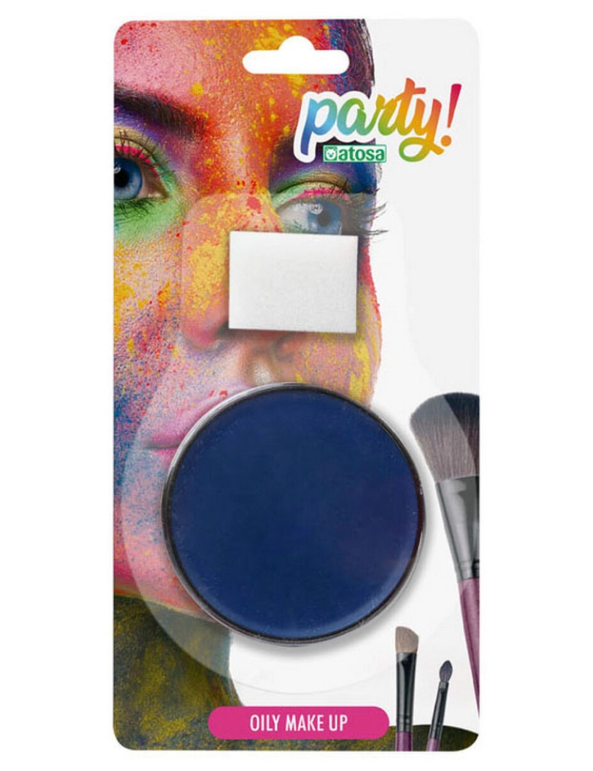 Bigbuy Carnival - Pintura de Rosto Azul