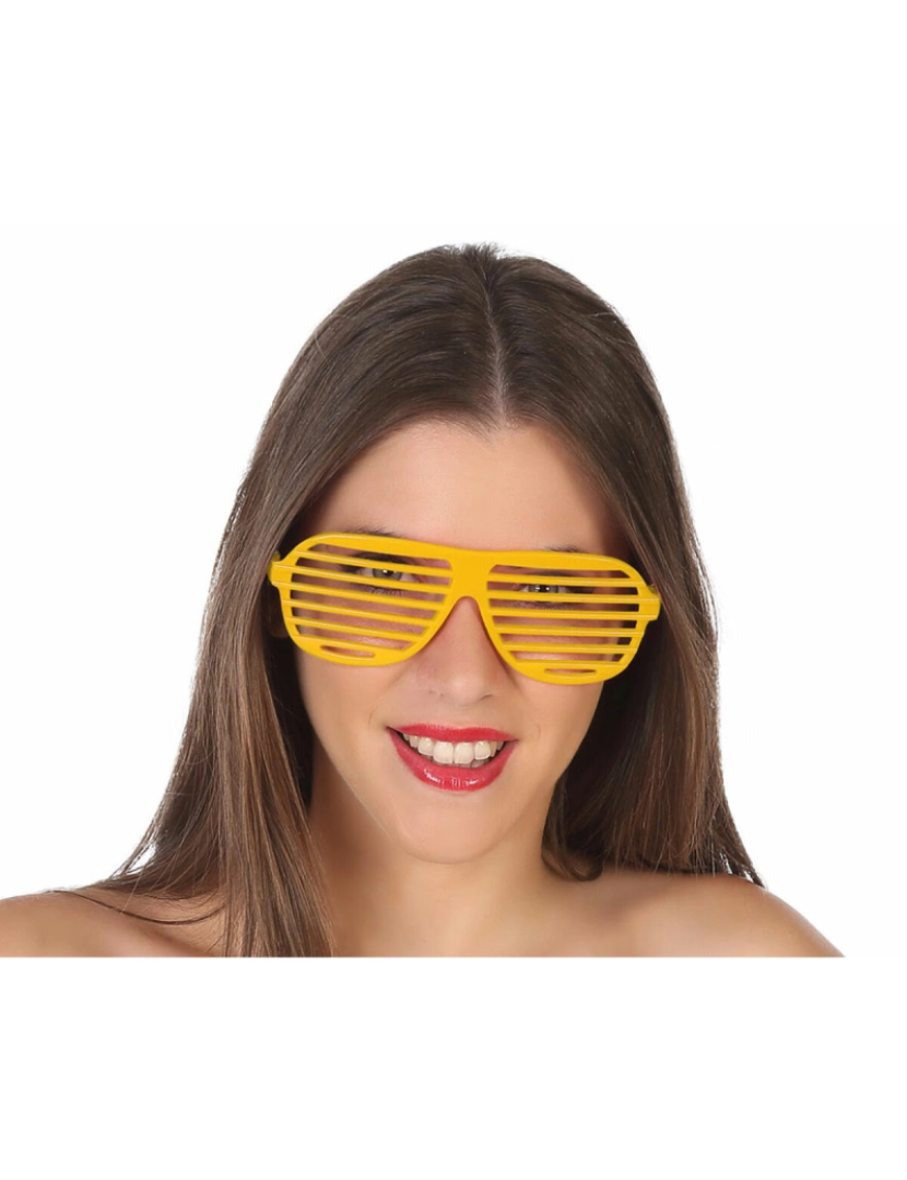imagem de Óculos Disco Fiesta Às riscas Amarelo1