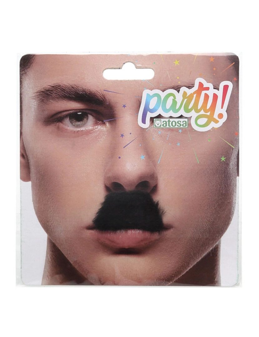 imagem de Bigode Preto Acessórios para Fantasia Camuflagem2