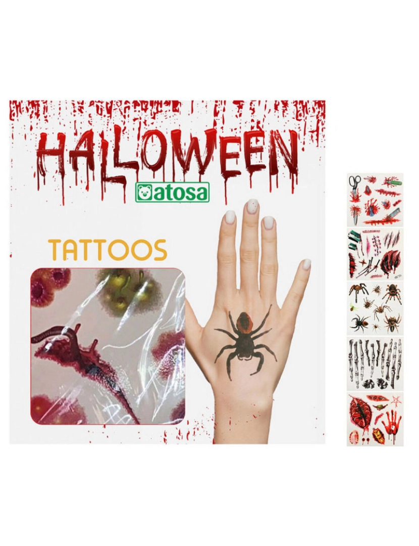 imagem de Tatuagens Temporais Halloween Multicolor2