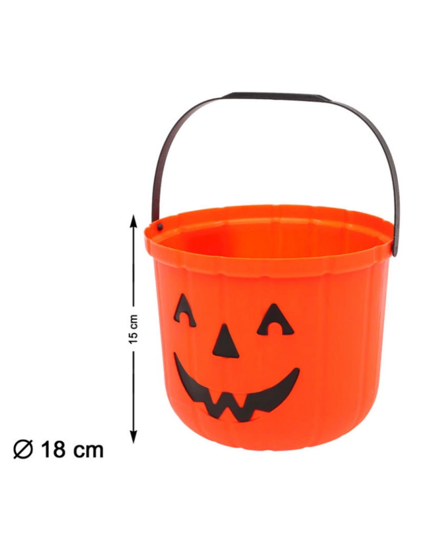 Bigbuy Carnival - Acessório para Fantasia Cubo Ø 18 cm Abóbora Laranja