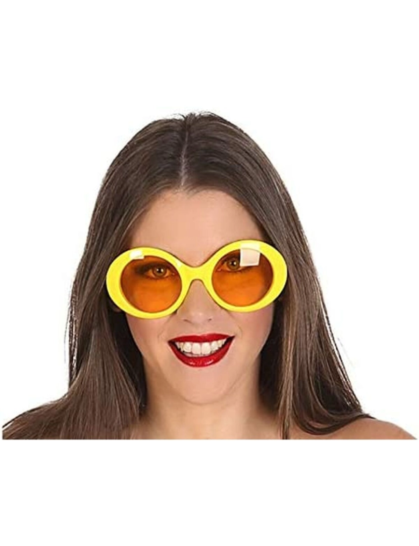 Bigbuy Carnival - Óculos Pop Amarelo