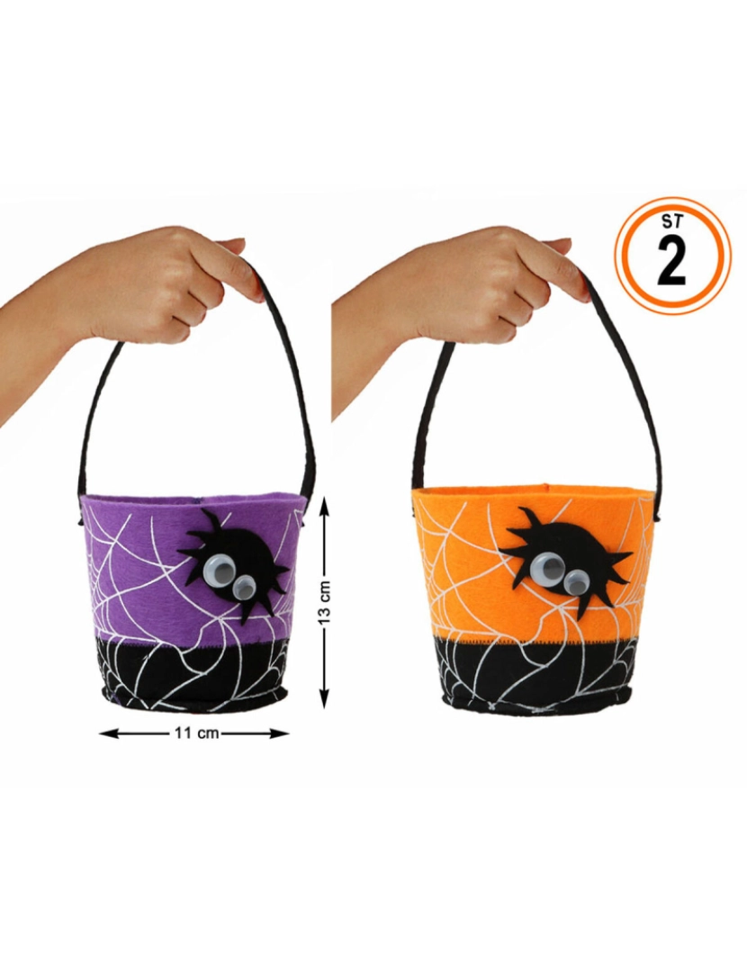 Bigbuy Carnival - Acessório para Fantasia Cubo Aranha 13 x 11 cm 13 cm