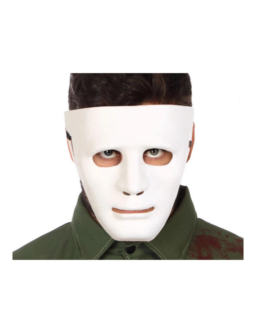 Bigbuy Carnival - Máscara Branco Halloween