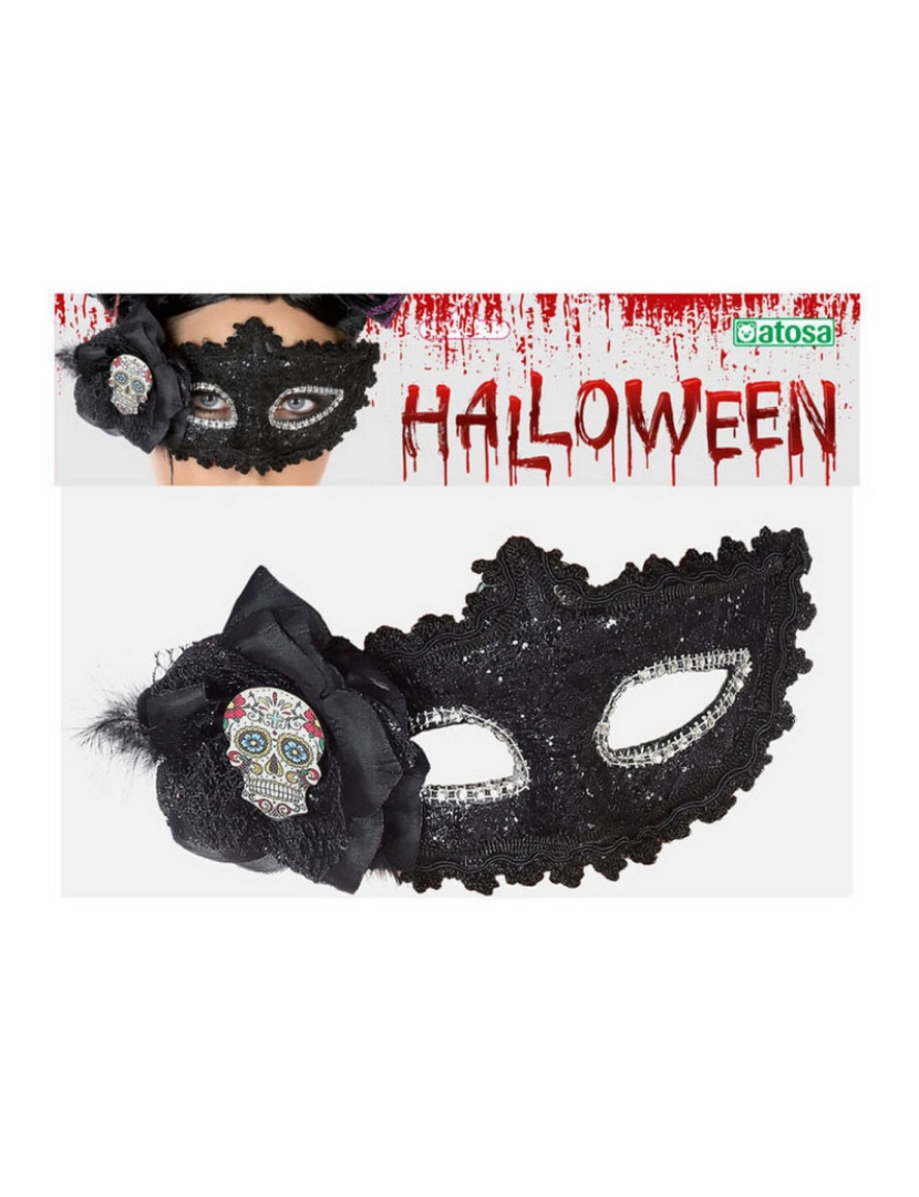 imagem de Mascarilha Caveira Preto Halloween2