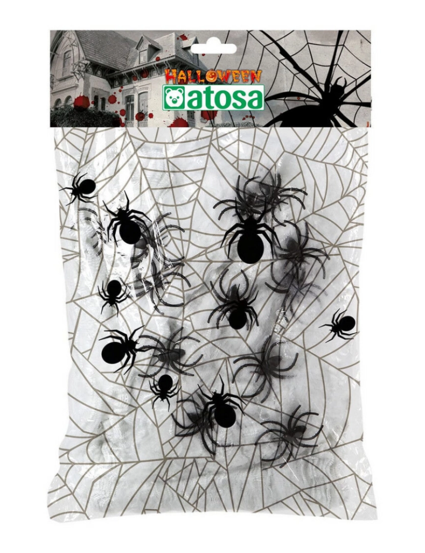 Bigbuy Carnival - Teia de aranha Halloween 200 g Branco Multicolor