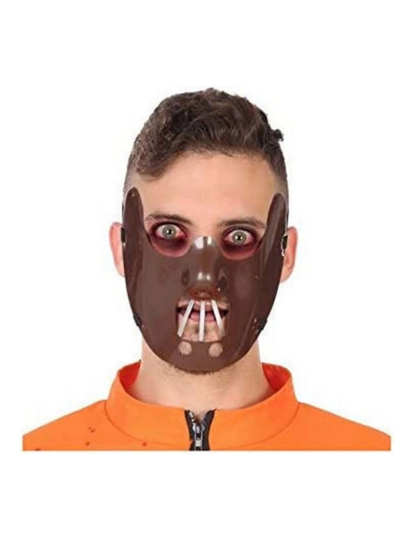 Bigbuy Carnival - Máscara Lecter Halloween Castanho