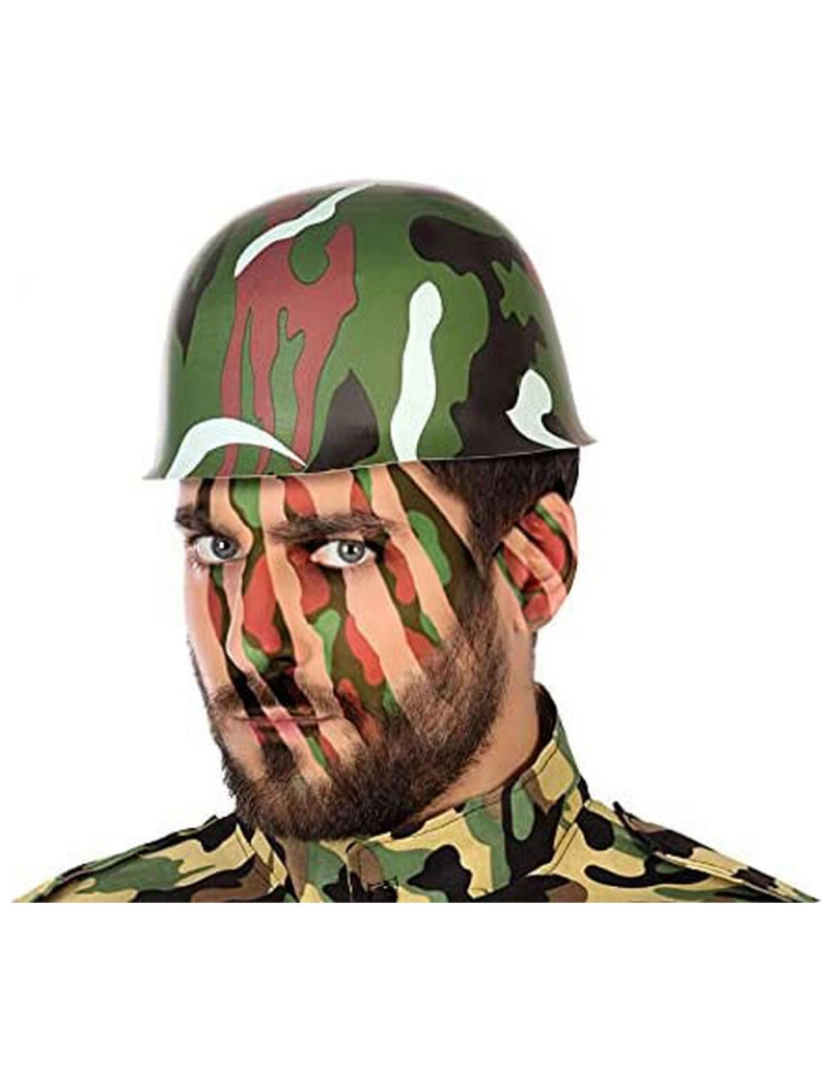 Bigbuy Carnival - Capacete Verde Camuflagem (Tamanho único)