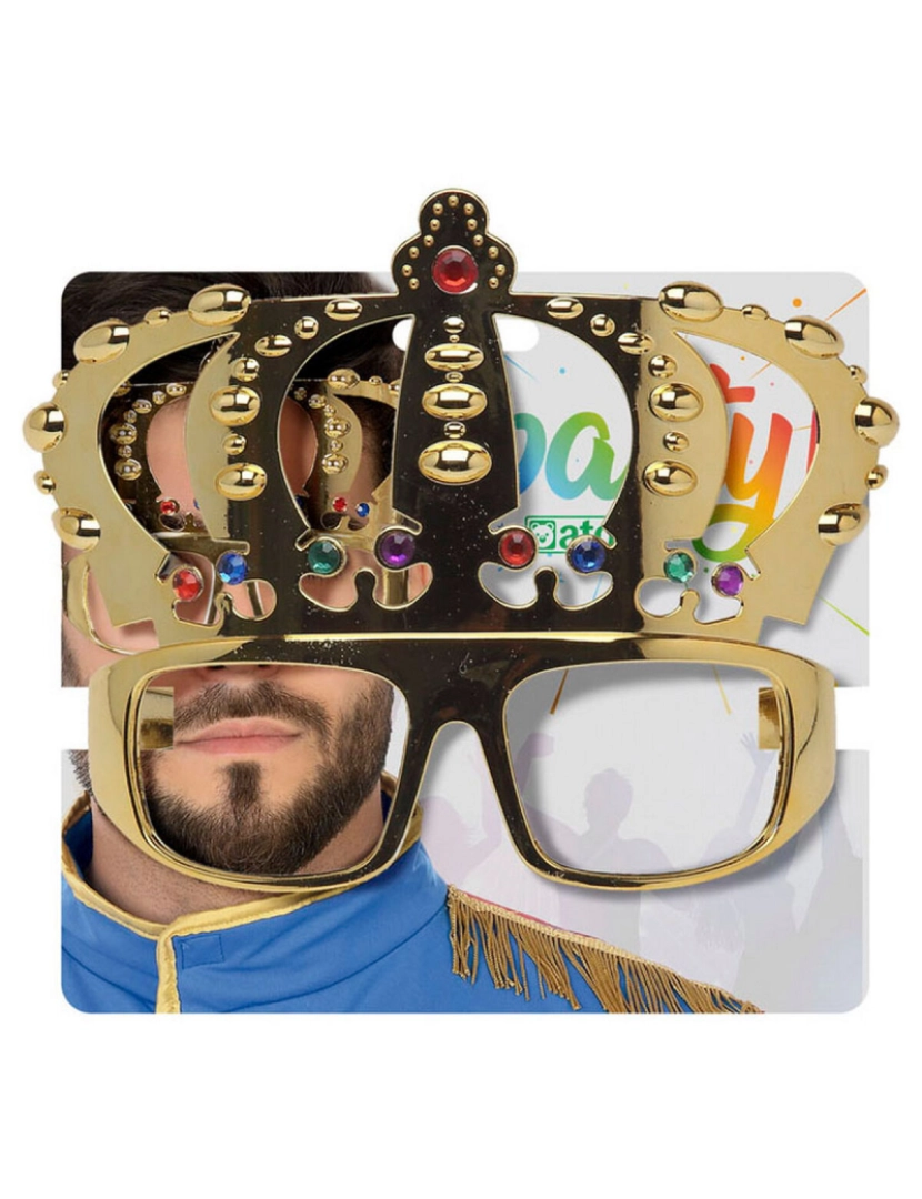 imagem de Óculos Rei Coroa Dourado2