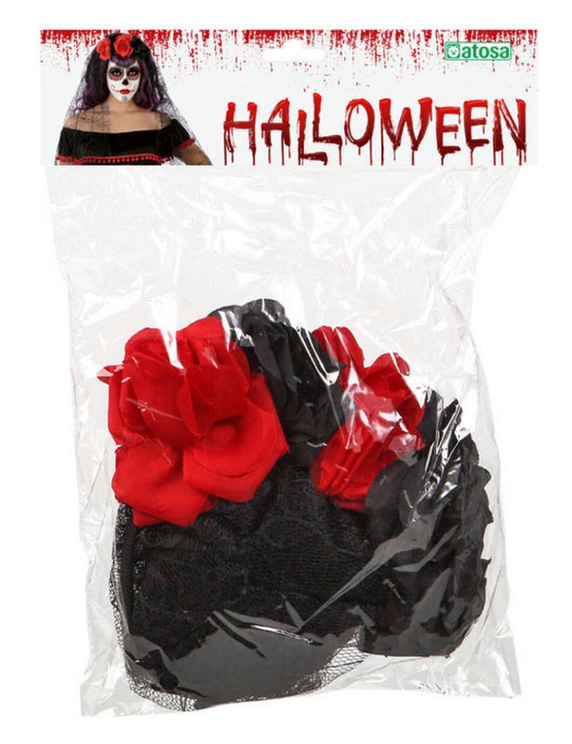 imagem de Diadema Halloween Vermelho/Preto3