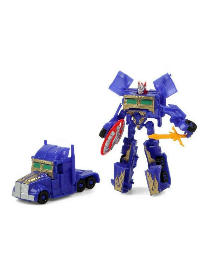 Bigbuy Fun - Transformers Azul Robô Veículo 24 x 17 cm