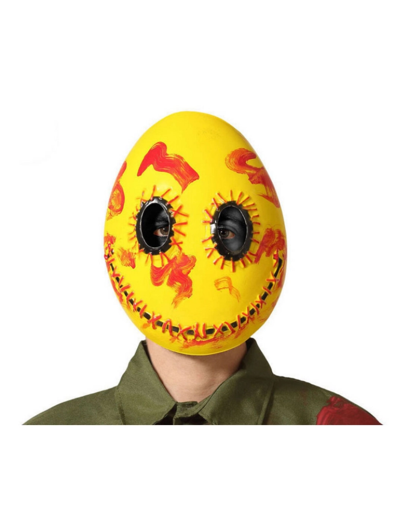 Bigbuy Carnival - Máscara Smile Halloween Amarelo