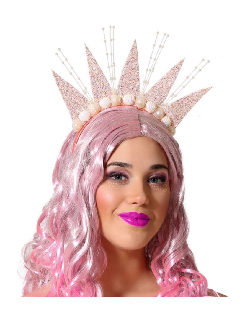 Bigbuy Carnival - Diadema Cor de Rosa Princesa