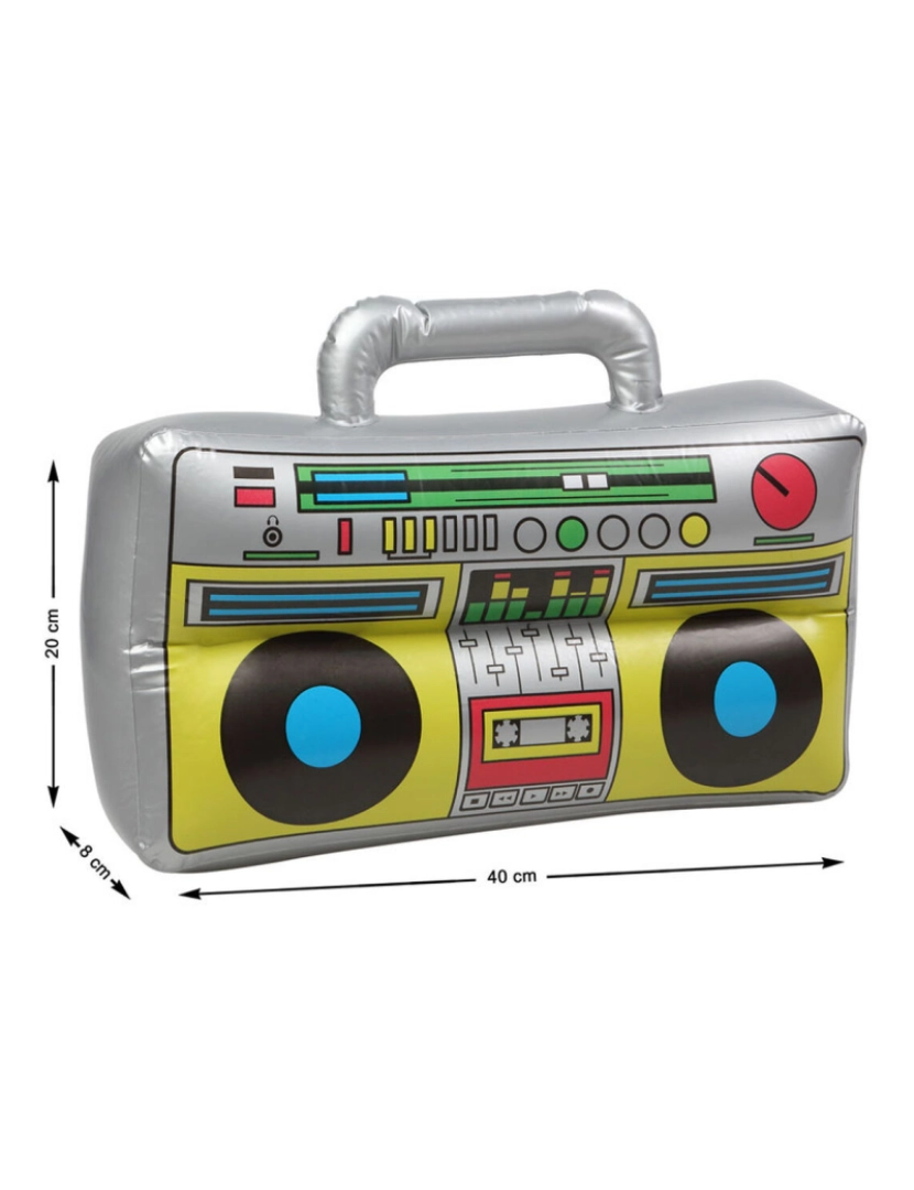 Bigbuy Carnival - Rádio Cassete Acessórios para Fantasia Insuflável 40 x 20 x 8 cm