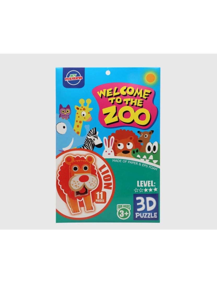 Bigbuy Kids - Puzzle 3D Zoo Leão 27 x 18 cm 11 Peças