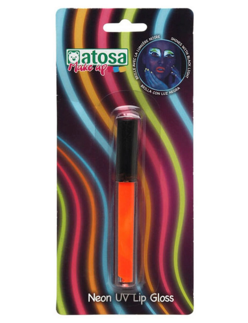 Bigbuy Carnival - Maquilhagem Glow In The Dark Laranja Batom