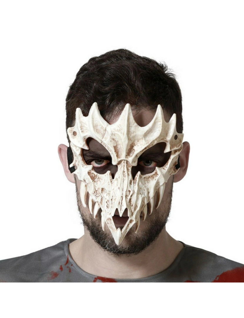 Bigbuy Carnival - Máscara Esqueleto Branco
