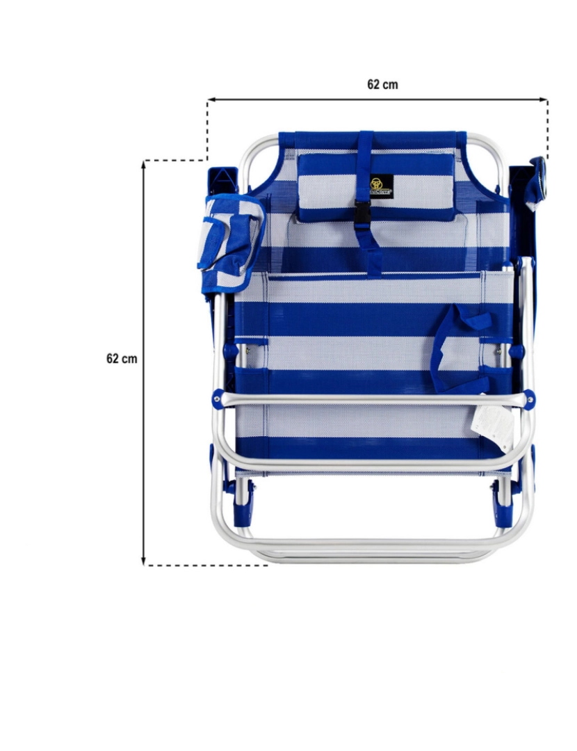 imagem de Cadeira Dobrável com Geleira Textiline Coral 55 x 24 x 63 cm Marinheira5