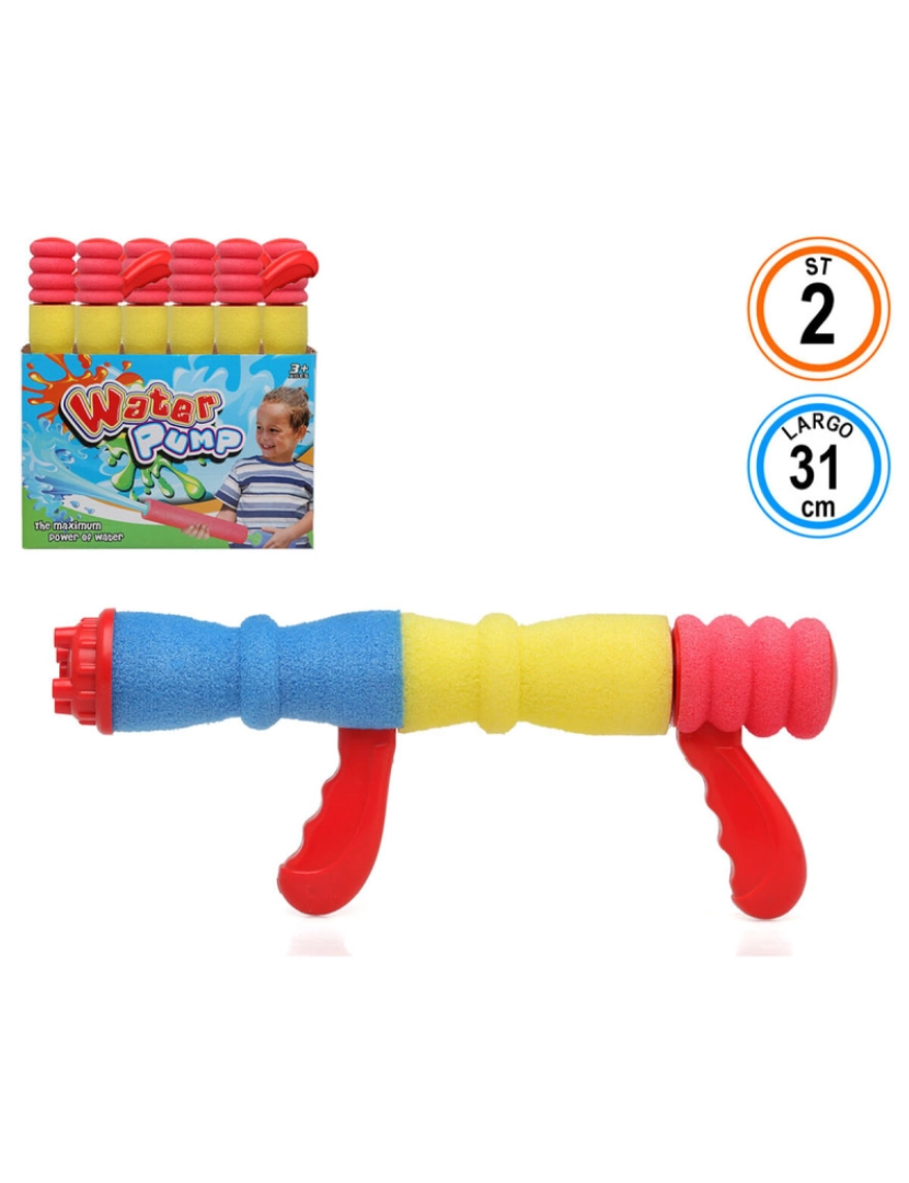 Bigbuy Fun - Pistola de Água Multicolor Borracha Eva