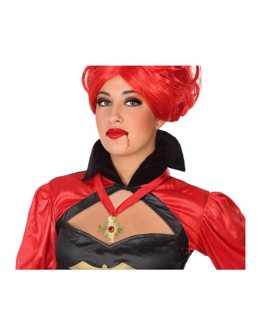 Bigbuy Carnival - Colar Vampire Halloween Vermelho