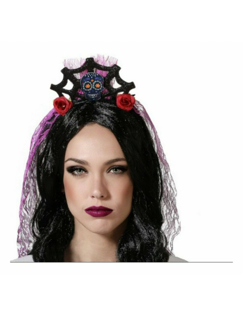 Bigbuy Carnival - Diadema Violeta Halloween