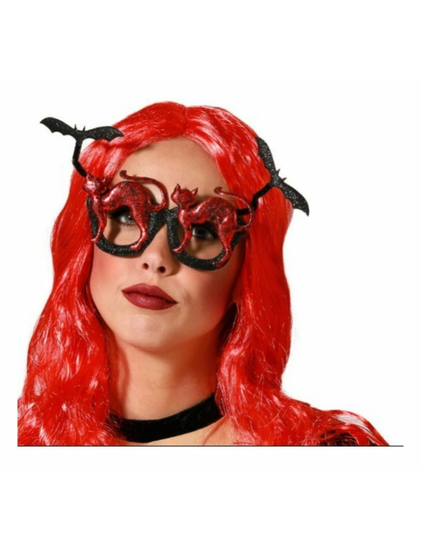 Bigbuy Carnival - Óculos Vermelho Halloween