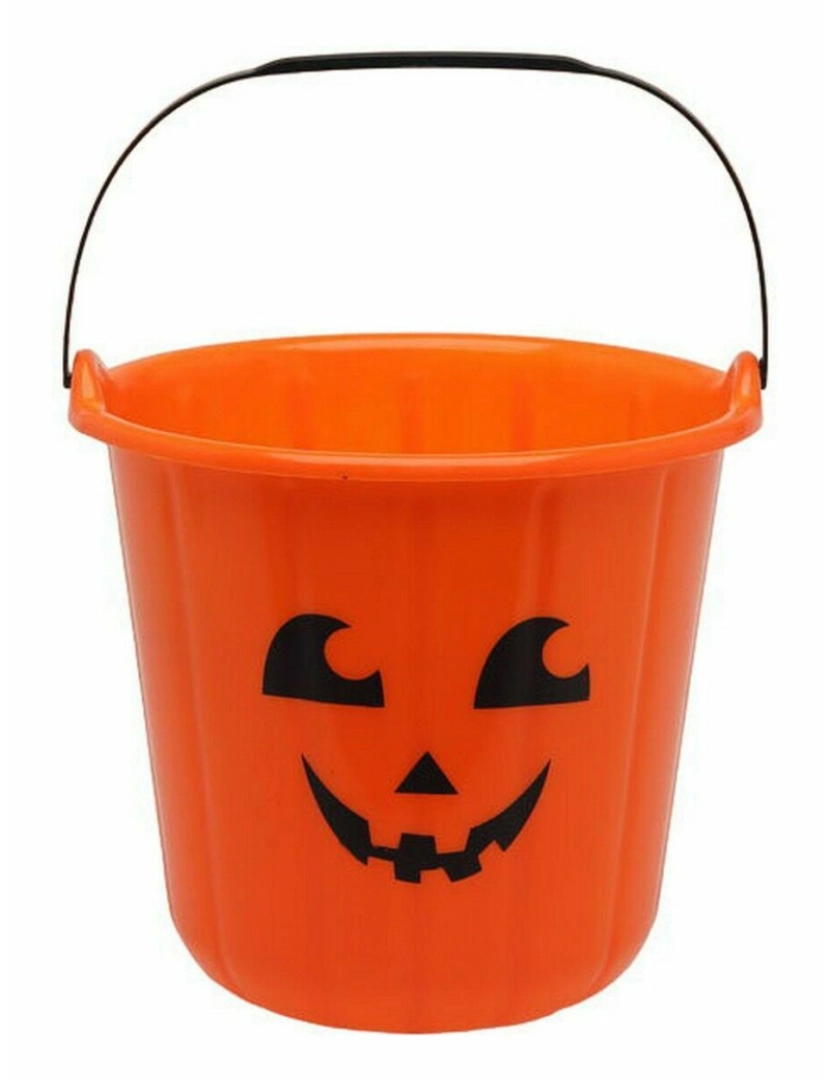 Bigbuy Carnival - Cubo Abóbora Halloween Laranja 16 x 18 cm