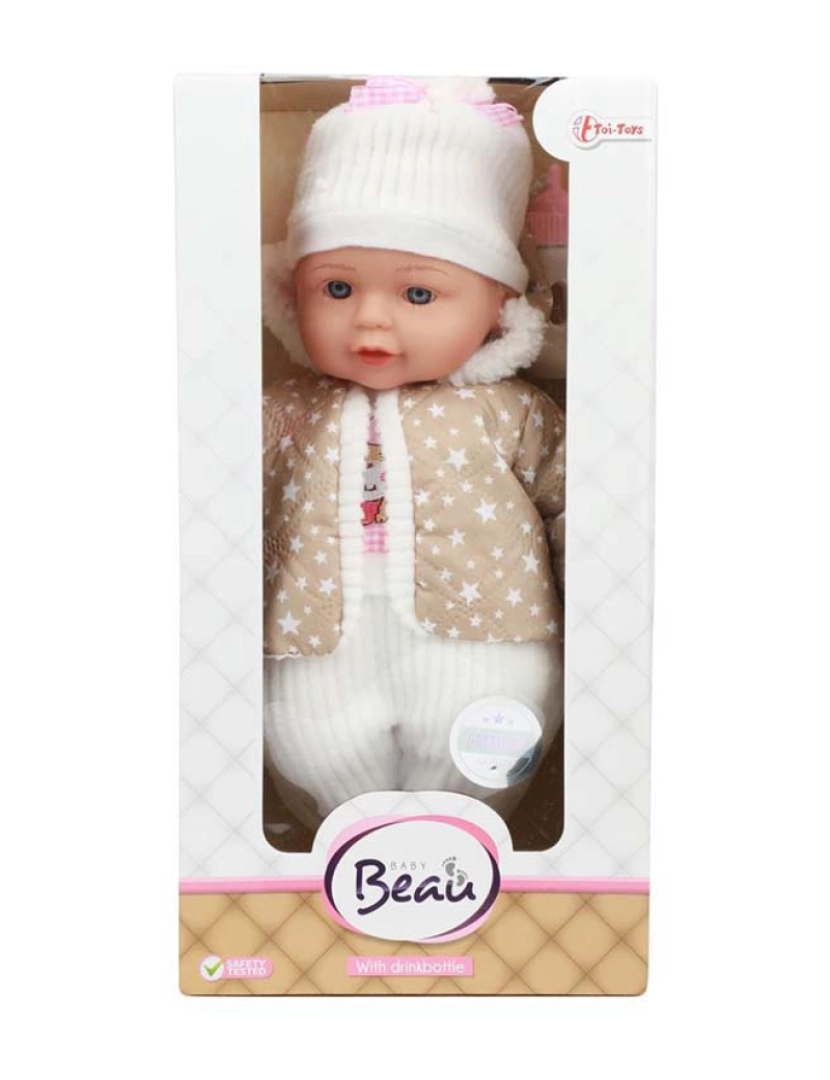 Baby Beau - BONECO BABY BEAU 30 CM C/ BIBERON 02156A