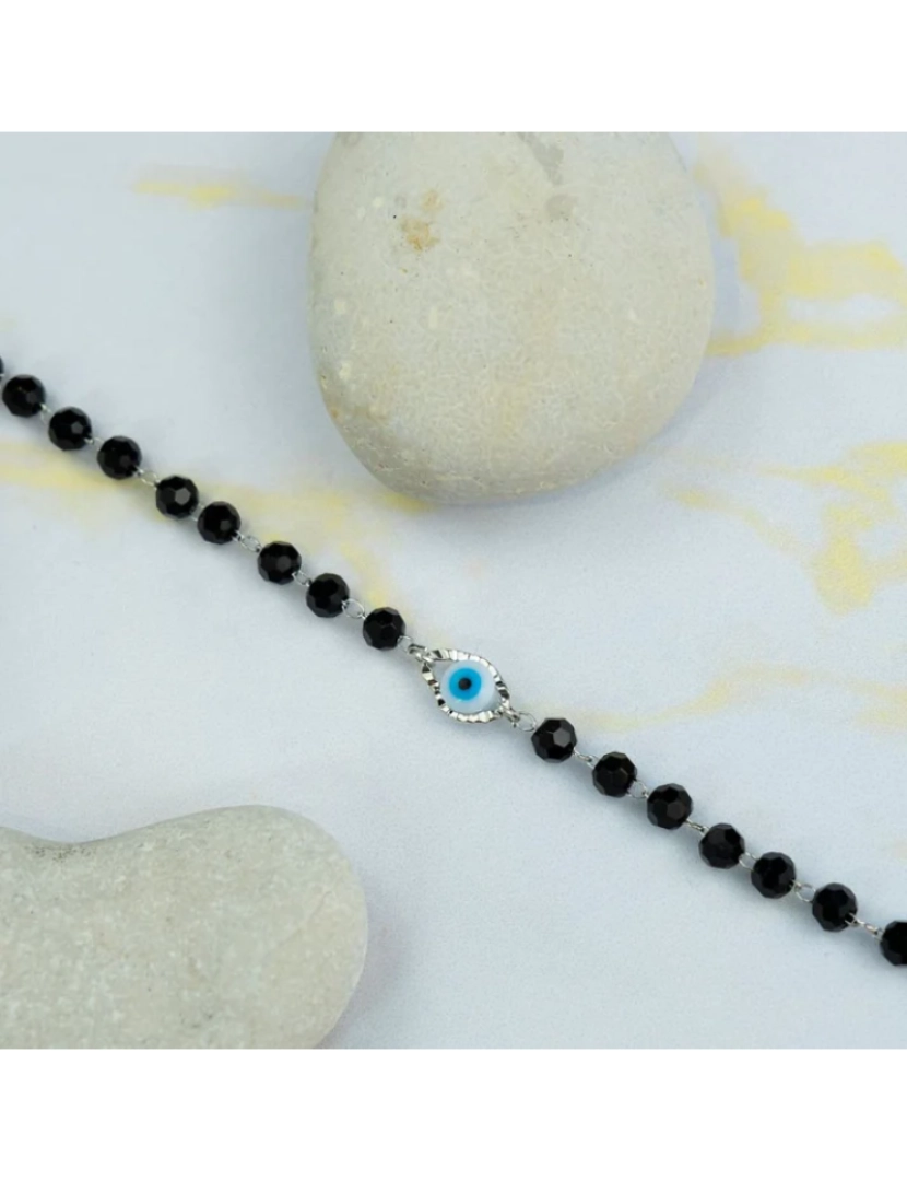 imagem de Mal Olho Preto Beads Indiana Mangalsutra Proteção Indian Nazaria Pulseira2