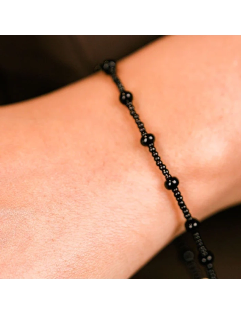 imagem de Mangalsutra Nazaria Todos os dias Black Beads Elegant Asian Indian Daily Bracelet3