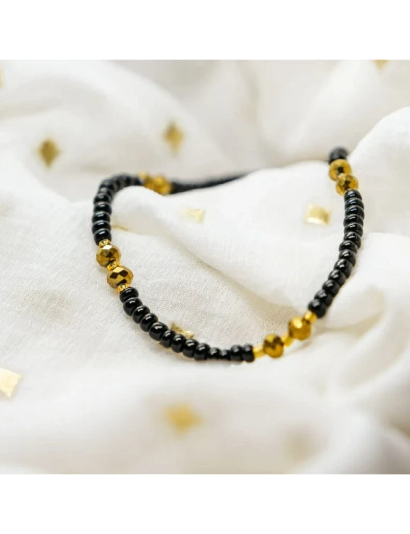 The Colourful Aura - Black Golden Beads Indiano todos os dias Diabo Mangalsutra de olho Pulseira de Nazaria