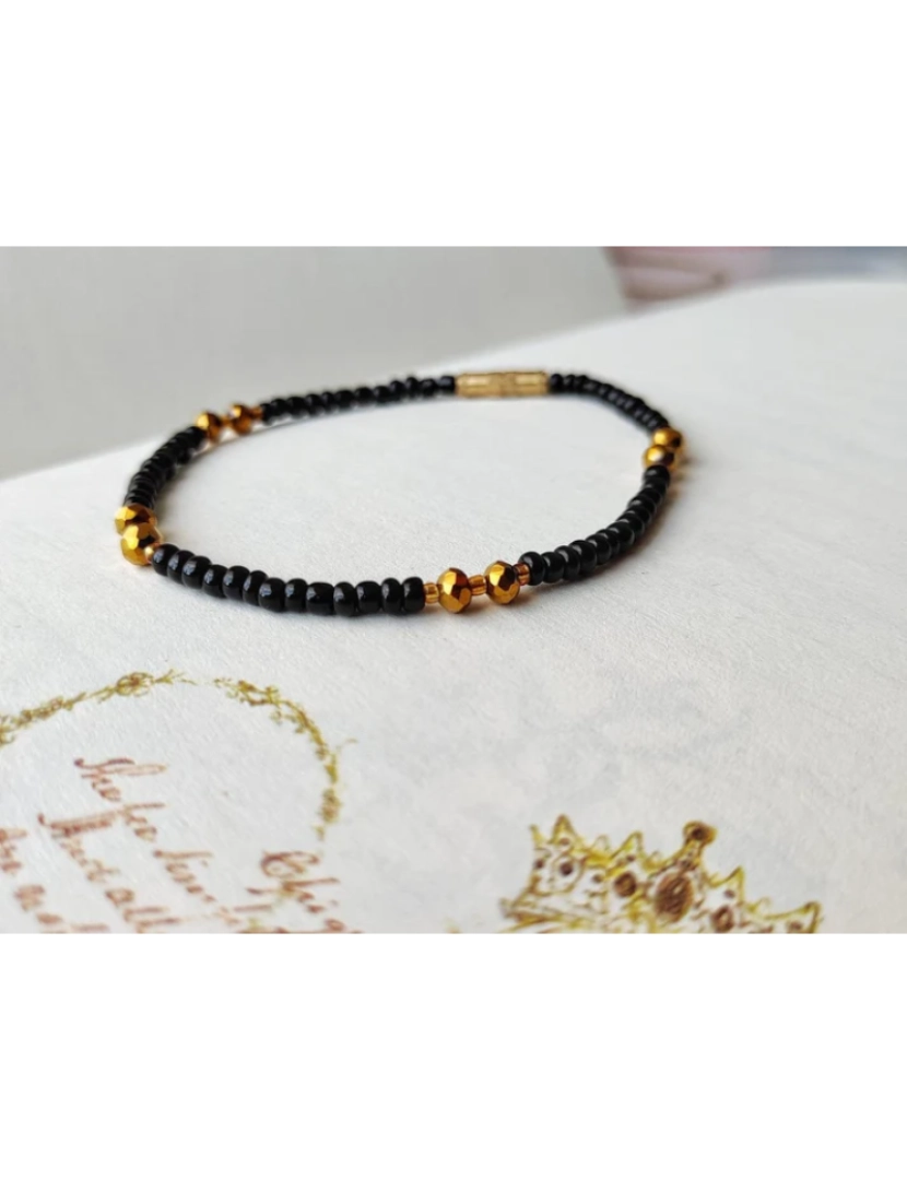 imagem de Black Golden Beads Indiano todos os dias Diabo Mangalsutra de olho Pulseira de Nazaria3