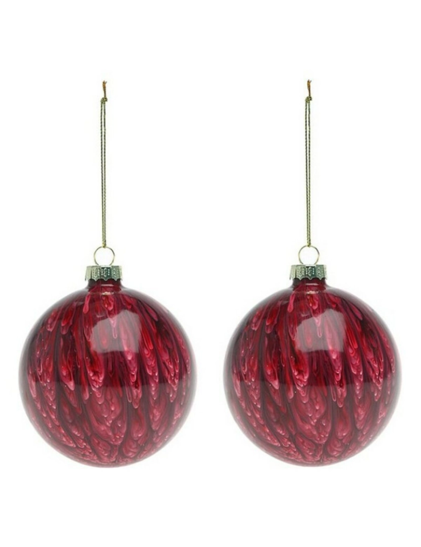 imagem de Bolas de Natal (2 pcs) 113572 Castanho Vermelho 8 cm (2 Unidades)1