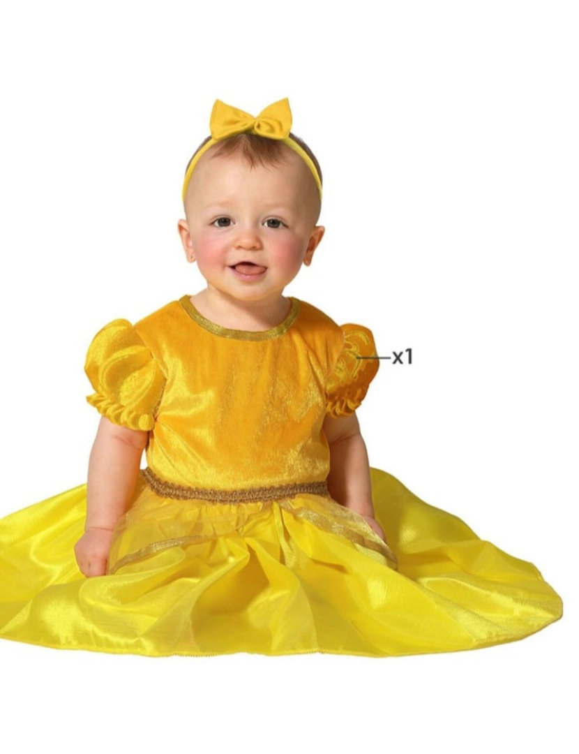 Bigbuy Carnival - Fantasia para Bebés Princesa Dourado