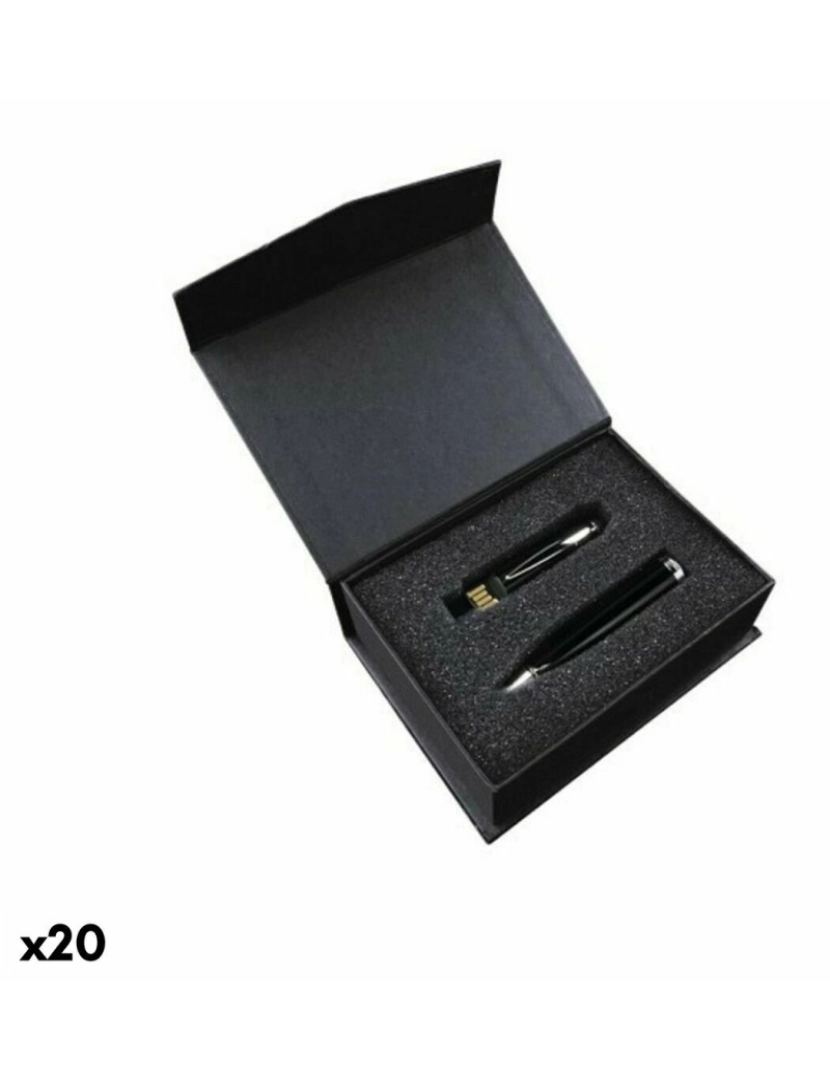 imagem de Conjunto de Caneta e Memória USB 147359 32GB Preto (20 Unidades)1