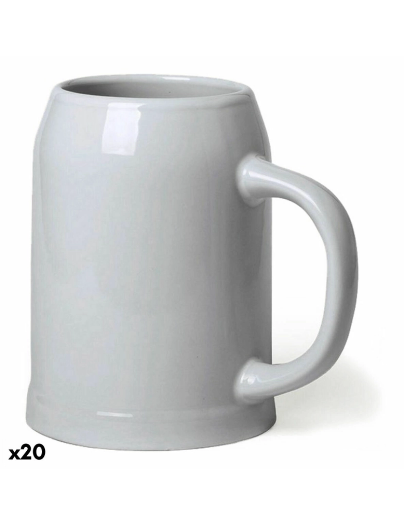 imagem de Jarro de Cerâmica 146313 Branco (700 ml) (20 Unidades)1